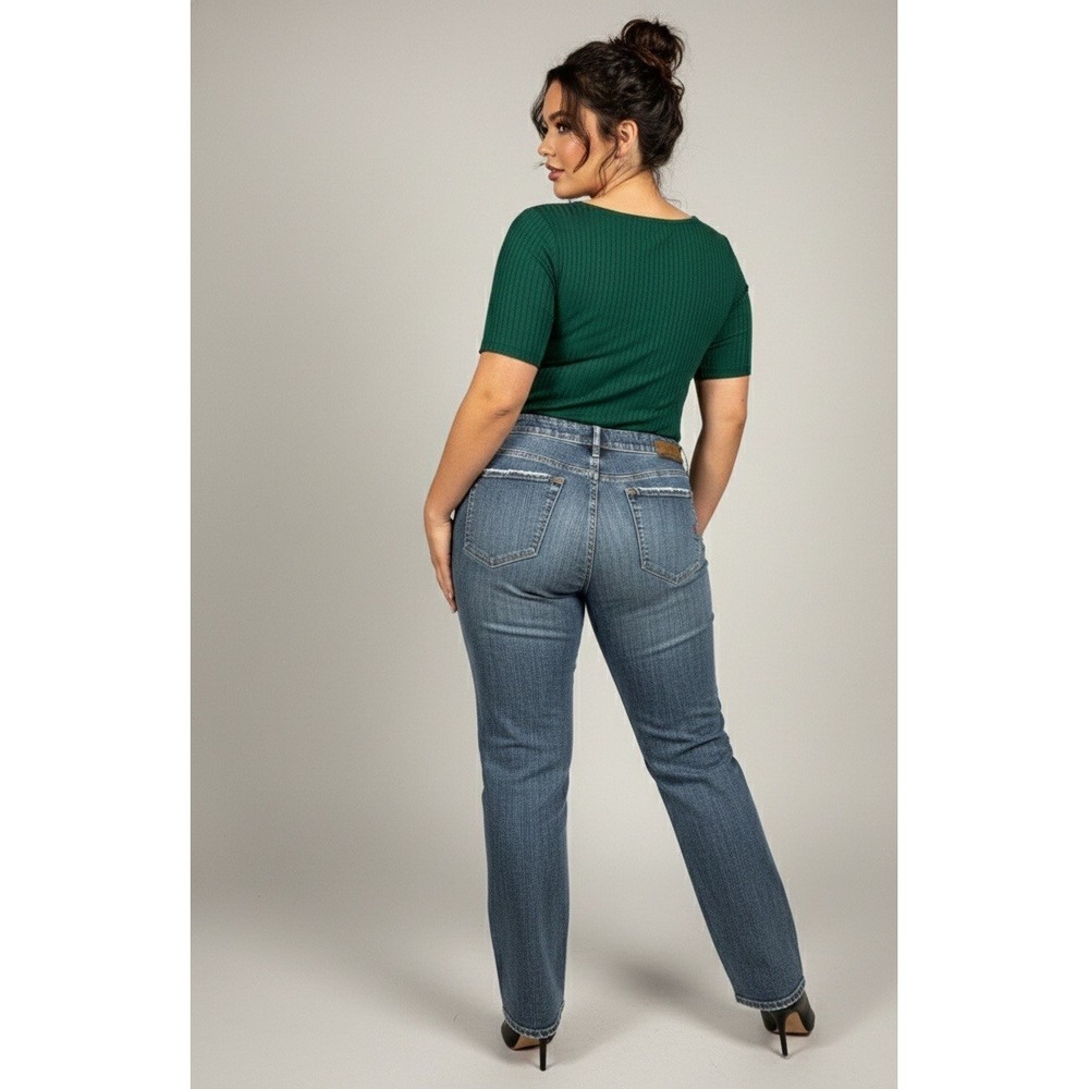 VTG Heirloom Neiman Marcus Womens Mid-Rise Straight Leg Stretch Denim Jeans 12